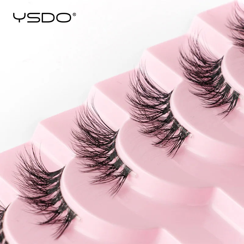New Fox Half Eyelashes 3/10 Pairs 3D Mink Lashes Natural Eyelash Extension Cat Eye Eyelashes Makeup Tools faux Cils maquiagem - Blinksy